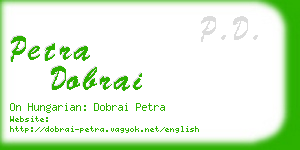 petra dobrai business card